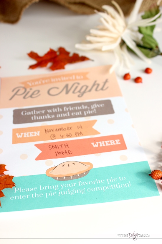 Pie Night Tradition Invite