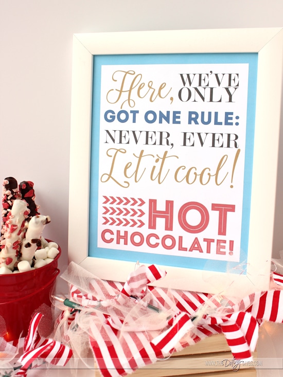 Hot Cocoa Bar Polar Express Themed Printables