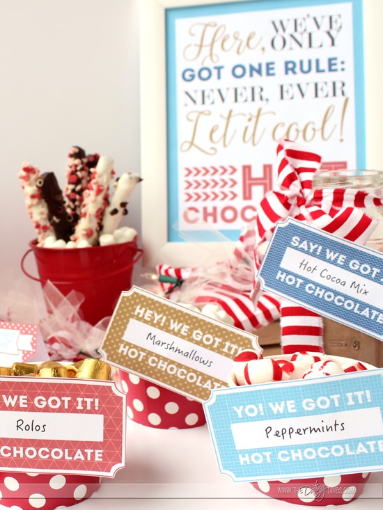 Hot Cocoa Bar Polar Express Themed Printables