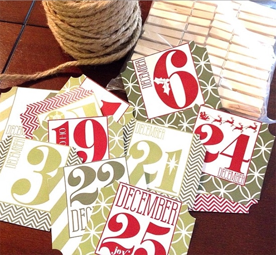 Printable Christmas Advent Calendar