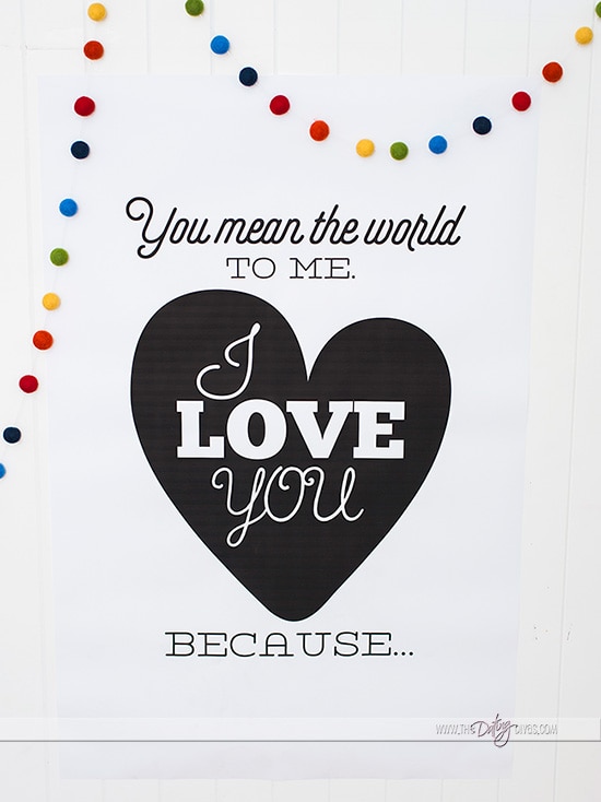 Printable Love You Poster