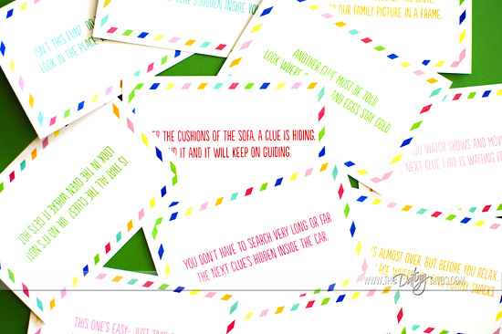 Printable School Supply Scavenger Hunt Clue Cards