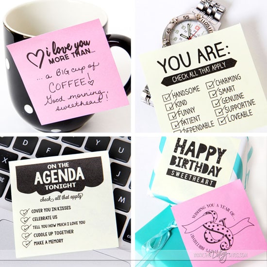 Printable Sticky Love Notes