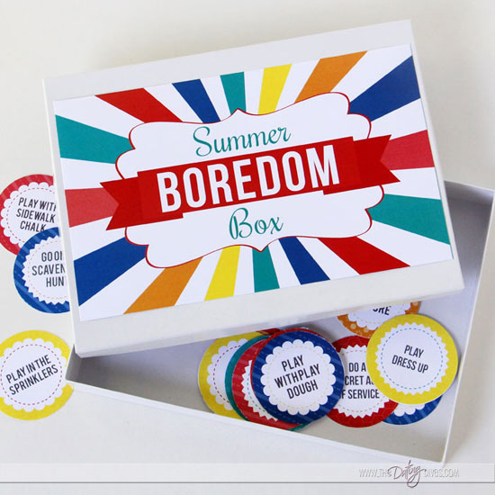 Printable Summer Boredom Box