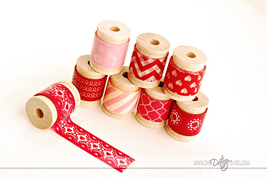 Love Note Clothespin Wreath Washi Tape