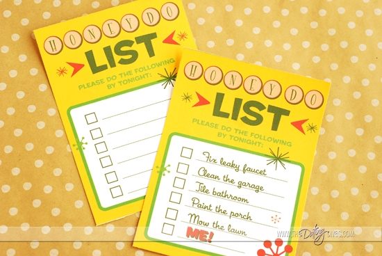 Sexy Honey Do List Checklist Printables