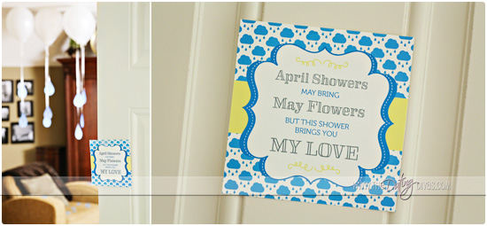 Showering you With Love Invite on Door