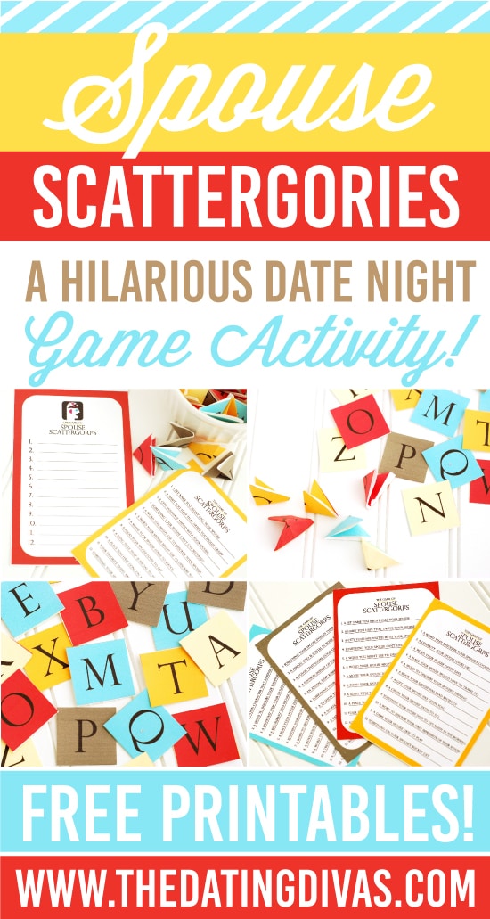 Spouse Scattergories Game Date Night from The Dating Divas! #TheDatingDivas #Scattergories #ScattergoriesGame