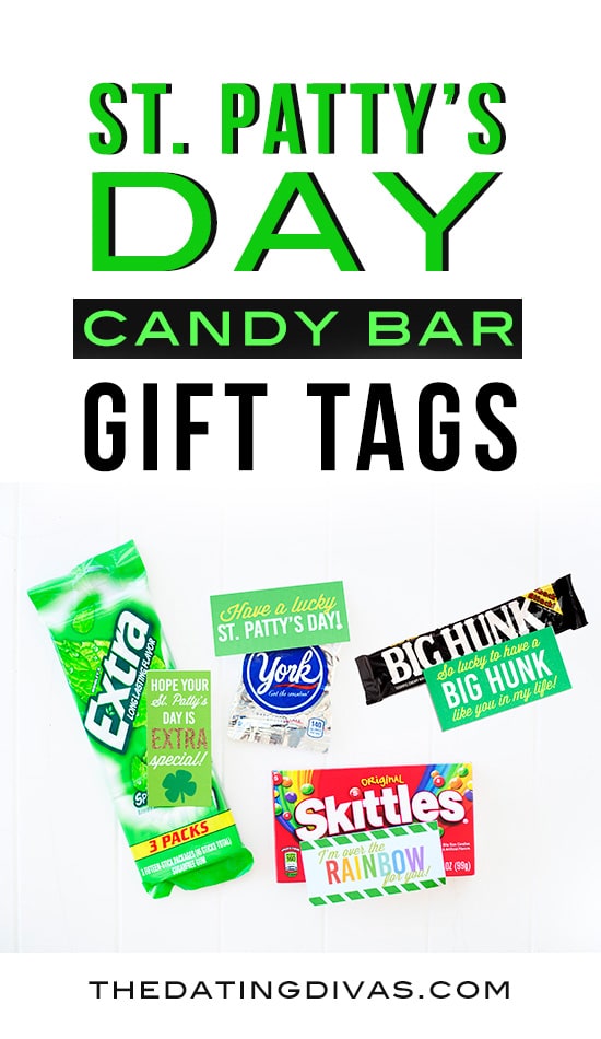 St. Patrick's Day Candy Bar Gift Tags! Free printables from The Dating Divas