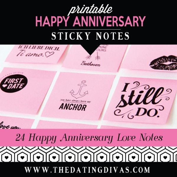 Love Sticky Notes Anniversary