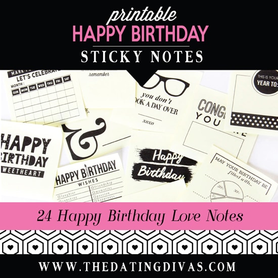 Sticky Loves Notes for His Birthday