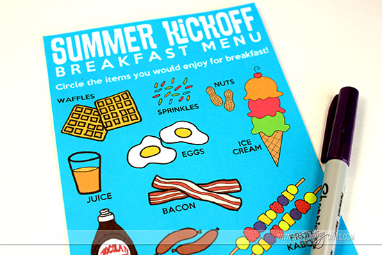 Summer Breakfast Kick-off Menu