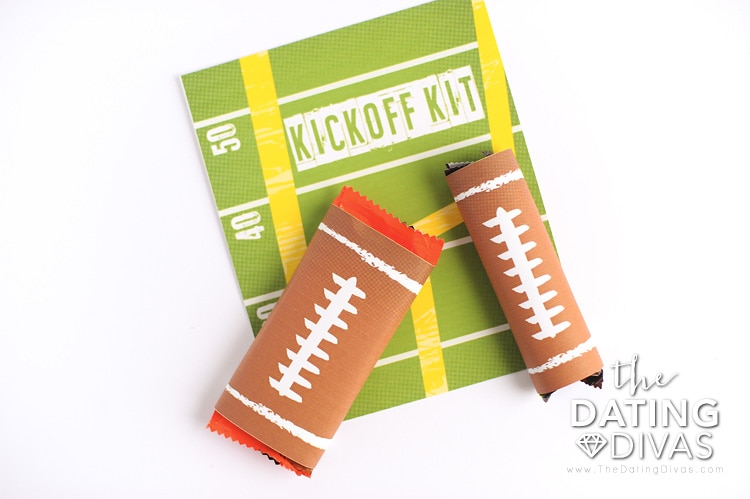 Football Candy Bar Wrapper Printables for a Super Bowl Kickoff Kit