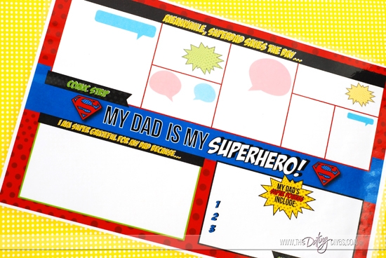 Father's Day Superhero Party Placemat