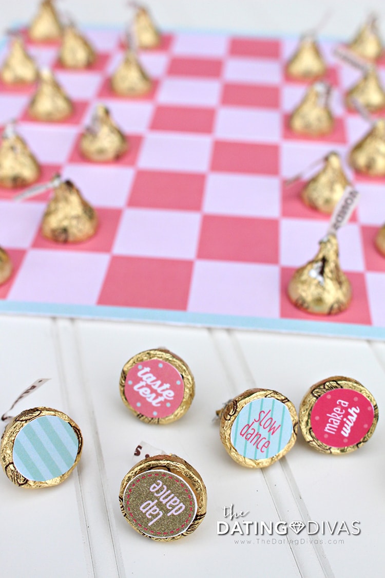 Sweetheart Bedroom Party Hershey Kisses Game of Checkers