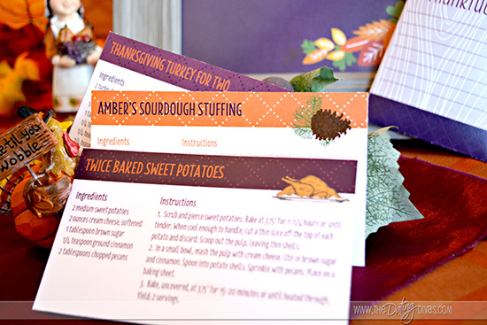 Thanksgiving Recipe Cards