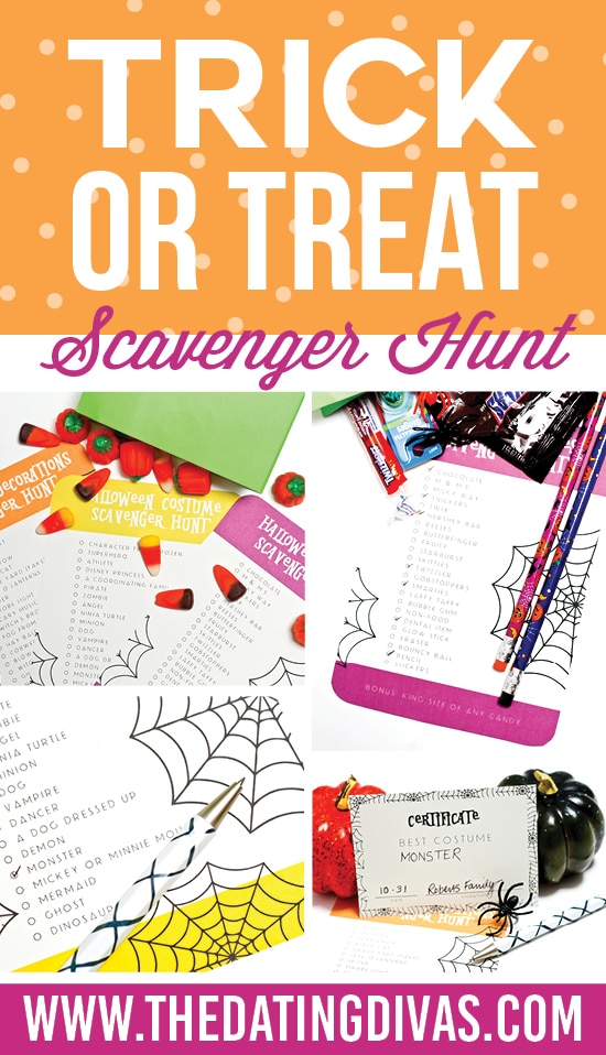 Printable trick or treating scavenger hunts.