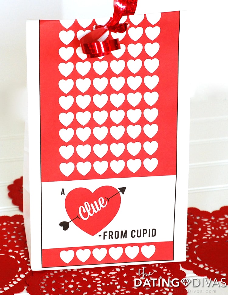 Valentine's Day Scavenger Hunt Clue Bag