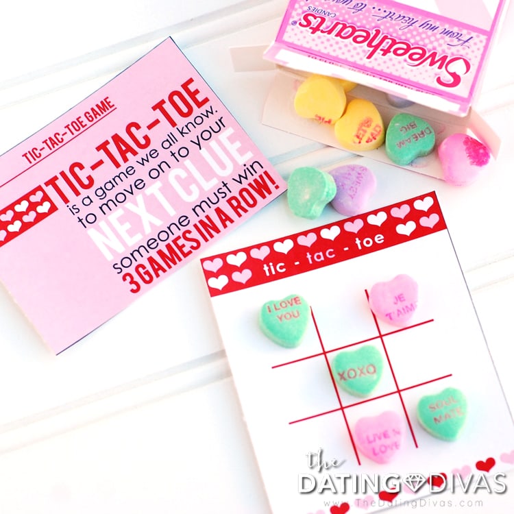 Valentine's Day Scavenger Hunt Tic Tac Toe Game