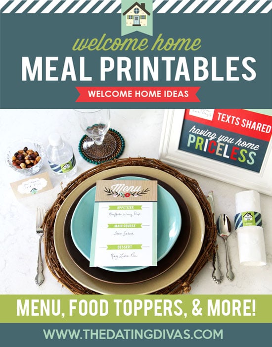 Welcome Home Meal Printables