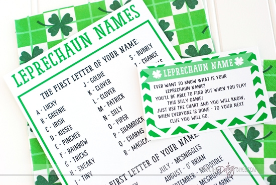 Leprechaun Name Chart