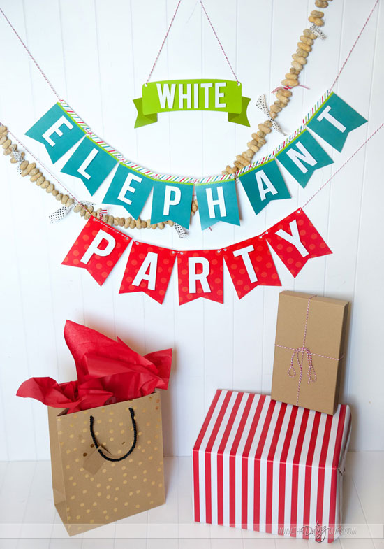 White Elephant Party Banner