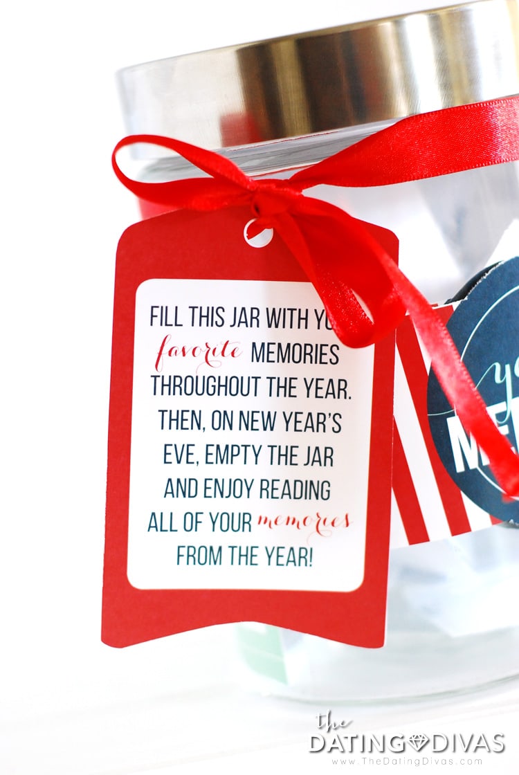 Printable Gift Tag For Year Of Memories Jar