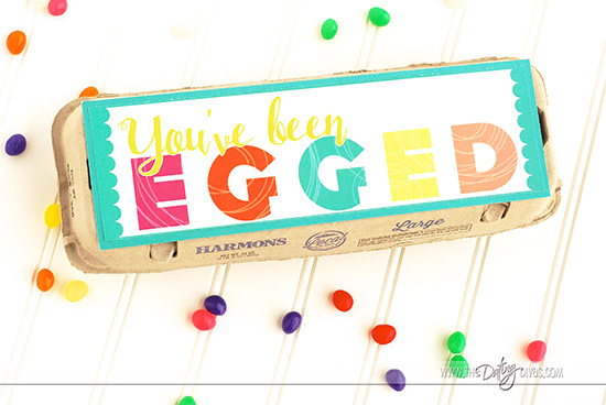 You've Been Egged egg carton printable.