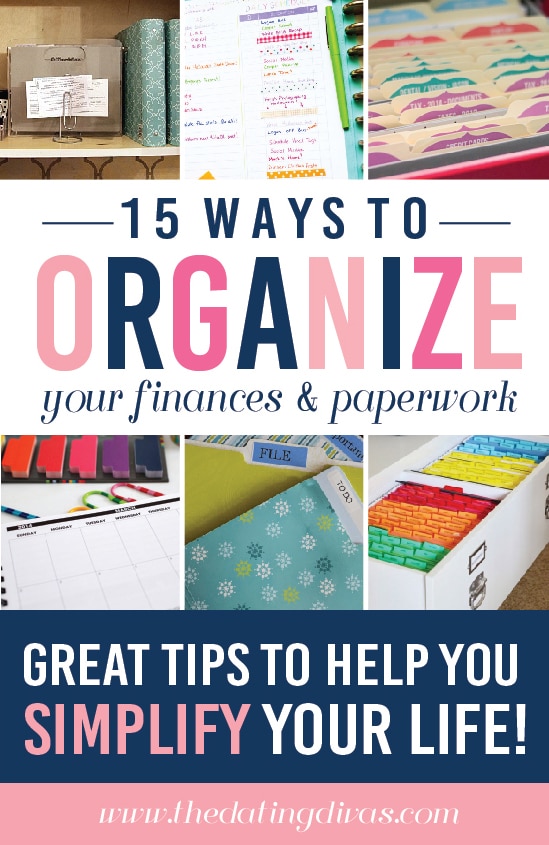 15 Ways to Organize your Finances and Paperwork