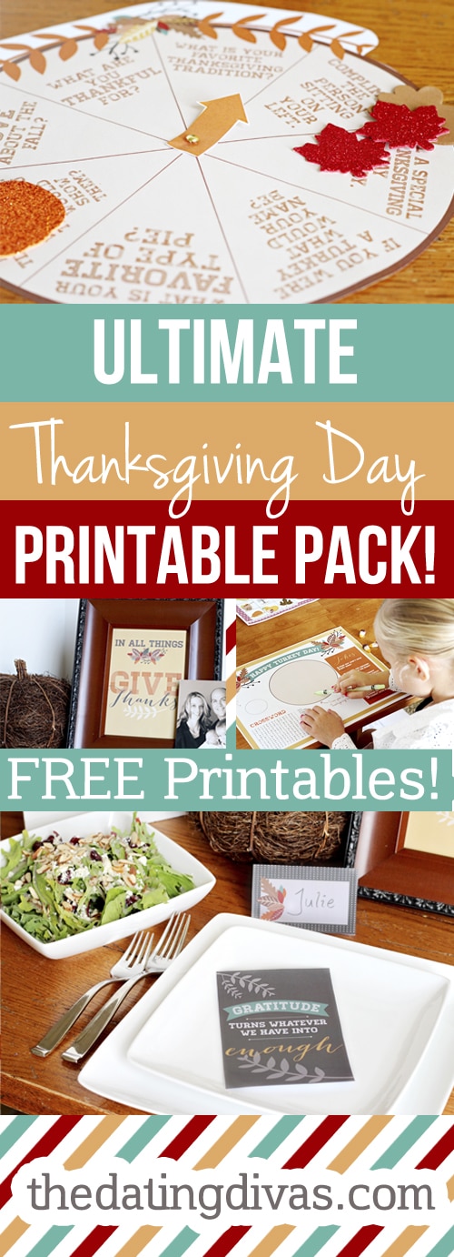 free thanksgiving day printable pack