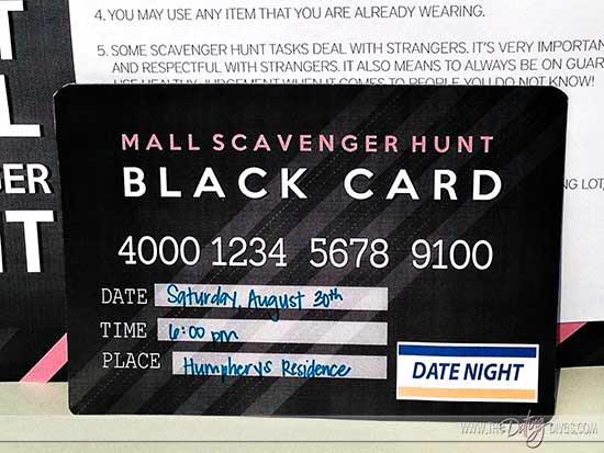 fun scavenger date night invite