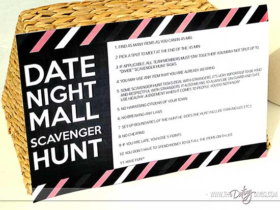 fun scavenger hunt date night rules