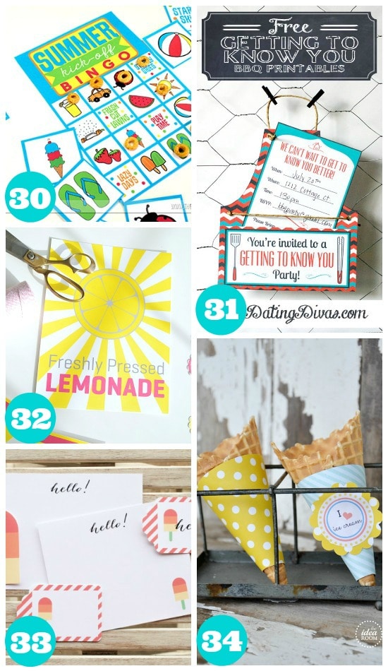 Awesome Summer Food Printables