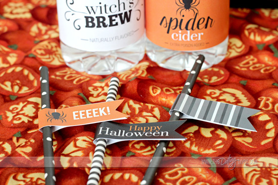 halloween straw flags