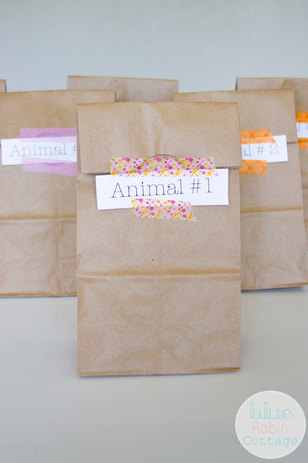 DIY paper sacks for a Family Date Night