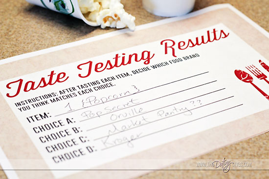 taste testing date night results