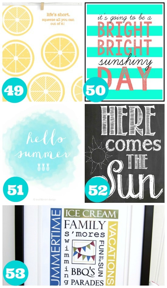 Free Summer Printables | The Dating Divas