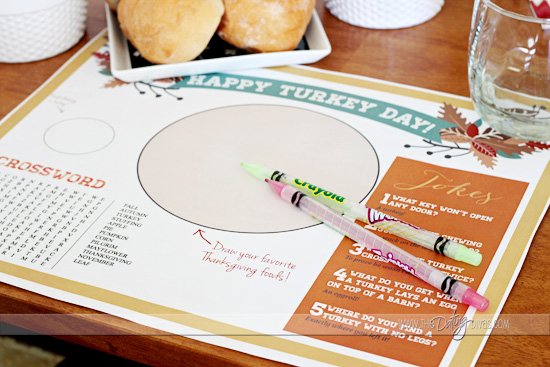 thanksgiving kids printable placemat